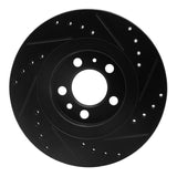 R1 Concepts 98-15 Volkswagen Beetle Front Left Drilled & Slotted Black Brake Rotor by R1 Concepts RNC-633-74016L
