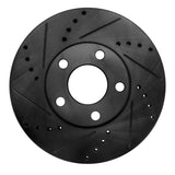 R1 Concepts 98-98 Volkswagen Passat (USA/Canada) Front Left Drilled & Slotted Black Brake Rotor by R1 Concepts RNC-633-74017L
