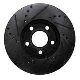 R1 Concepts 98-98 Volkswagen Passat (USA/Canada) Front Right Drilled & Slotted Black Brake Rotor by R1 Concepts RNC-633-74017R
