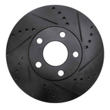 R1 Concepts 98-98 Volkswagen Passat (USA/Canada) Front Right Drilled & Slotted Black Brake Rotor by R1 Concepts RNC-633-74017R