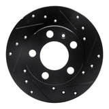 R1 Concepts 98-24 Audi A1 (Mexico) Rear Left Drilled & Slotted Black Brake Rotor by R1 Concepts RNC-633-74019L
