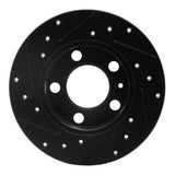 R1 Concepts 98-24 Audi A1 (Mexico) Rear Right Drilled & Slotted Black Brake Rotor by R1 Concepts RNC-633-74019R