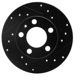 R1 Concepts 98-24 Audi A1 (Mexico) Rear Right Drilled & Slotted Black Brake Rotor by R1 Concepts RNC-633-74019R