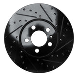 R1 Concepts 98-18 Audi A1 (Mexico) Front Right Drilled & Slotted Black Brake Rotor by R1 Concepts RNC-633-74020R