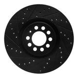 R1 Concepts 00-06 Audi TT Quattro Front Left Drilled & Slotted Black Brake Rotor by R1 Concepts RNC-633-74021L
