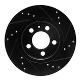 R1 Concepts 00-06 Audi TT Quattro Rear Left Drilled & Slotted Black Brake Rotor by R1 Concepts RNC-633-74022L