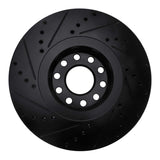 R1 Concepts 02-05 Volkswagen Passat (USA/Canada) Front Right Drilled & Slotted Black Brake Rotor by R1 Concepts RNC-633-74024R