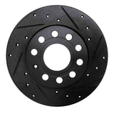 R1 Concepts 05-13 Audi A3 Rear Right Drilled & Slotted Black Brake Rotor by R1 Concepts RNC-633-74027R
