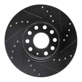 R1 Concepts 05-25 Audi Q2 (Mexico) Front Left Drilled & Slotted Black Brake Rotor by R1 Concepts RNC-633-74028L
