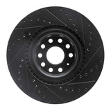 R1 Concepts 06-13 Audi S3 (Mexico) Front Left Drilled & Slotted Black Brake Rotor by R1 Concepts RNC-633-74029L