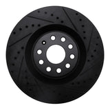 R1 Concepts 06-13 Audi S3 (Mexico) Front Right Drilled & Slotted Black Brake Rotor by R1 Concepts RNC-633-74029R
