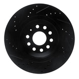 Dynamic Friction 2006-2025 Audi S3 (USA/Canada) Rear Right Drilled & Slotted Black Brake Rotor by Dynamic Friction Company 633-74030R