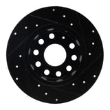 R1 Concepts 05-25 Audi A3 (Mexico) Rear Left Drilled & Slotted Black Brake Rotor by R1 Concepts RNC-633-74031L