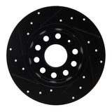 R1 Concepts 05-25 Audi A3 Sportback E-Tron Rear Right Drilled & Slotted Black Brake Rotor by R1 Concepts RNC-633-74031R