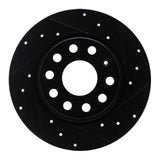 R1 Concepts 05-25 Audi A3 Sportback E-Tron Rear Right Drilled & Slotted Black Brake Rotor by R1 Concepts RNC-633-74031R