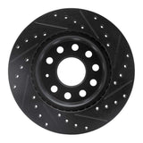 R1 Concepts 05-15 Volkswagen BORA (Mexico) Front Left Drilled & Slotted Black Brake Rotor by R1 Concepts RNC-633-74032L