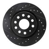 R1 Concepts 05-15 Volkswagen BORA (Mexico) Front Left Drilled & Slotted Black Brake Rotor by R1 Concepts RNC-633-74032L