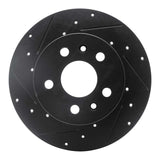 R1 Concepts 72-78 Volkswagen Type 2 Front Left Drilled & Slotted Black Brake Rotor by R1 Concepts RNC-633-74036L