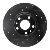 R1 Concepts 72-78 Volkswagen Type 2 Front Right Drilled & Slotted Black Brake Rotor by R1 Concepts RNC-633-74036R