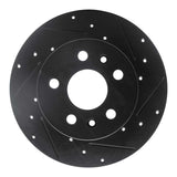 R1 Concepts 72-78 Volkswagen Type 2 Front Right Drilled & Slotted Black Brake Rotor by R1 Concepts RNC-633-74036R