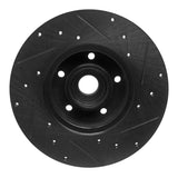 R1 Concepts 79-85 Volkswagen Vanagon Front Left Drilled & Slotted Black Brake Rotor by R1 Concepts RNC-633-74037L