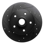 R1 Concepts 79-85 Volkswagen Vanagon Front Left Drilled & Slotted Black Brake Rotor by R1 Concepts RNC-633-74037L