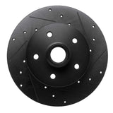 R1 Concepts 79-85 Volkswagen Type 2 Front Right Drilled & Slotted Black Brake Rotor by R1 Concepts RNC-633-74037R