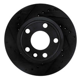 R1 Concepts 92-95 Volkswagen EuroVan Front Left Drilled & Slotted Black Brake Rotor by R1 Concepts RNC-633-74040L