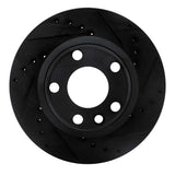 R1 Concepts 92-95 Volkswagen EuroVan Front Right Drilled & Slotted Black Brake Rotor by R1 Concepts RNC-633-74040R