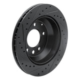 R1 Concepts 03-18 Audi Q7 Rear Right Drilled & Slotted Black Brake Rotor by R1 Concepts RNC-633-74048R