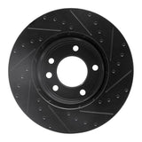 R1 Concepts 03-18 Porsche Cayenne Right Front Drilled & Slotted Black Brake Rotor by R1 Concepts RNC-633-74049D