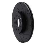 Dynamic Friction 2005-2025 Audi TT Front Right Drilled & Slotted Black Brake Rotor by Dynamic Friction Company 633-74053R