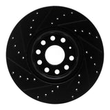 Dynamic Friction 2005-2025 Audi TT Front Right Drilled & Slotted Black Brake Rotor by Dynamic Friction Company 633-74053R