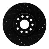 Dynamic Friction 2005-2025 Audi TT Front Right Drilled & Slotted Black Brake Rotor by Dynamic Friction Company 633-74053R