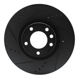 R1 Concepts 11-18 Porsche Cayenne Right Front Drilled & Slotted Black Brake Rotor by R1 Concepts RNC-633-74056D