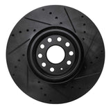 R1 Concepts 18-25 Volkswagen ATLAS Front Left Drilled & Slotted Black Brake Rotor by R1 Concepts RNC-633-74058L