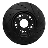 R1 Concepts 90-90 Lexus LS400 Front Left Drilled & Slotted Black Brake Rotor by R1 Concepts RNC-633-75000L
