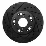 R1 Concepts 90-90 Lexus LS400 Front Left Drilled & Slotted Black Brake Rotor by R1 Concepts RNC-633-75000L