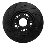 R1 Concepts 90-90 Lexus LS400 Front Right Drilled & Slotted Black Brake Rotor by R1 Concepts RNC-633-75000R