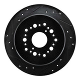 R1 Concepts 90-92 Lexus LS400 Rear Left Drilled & Slotted Black Brake Rotor by R1 Concepts RNC-633-75001L
