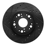 R1 Concepts 91-92 Lexus LS400 Front Left Drilled & Slotted Black Brake Rotor by R1 Concepts RNC-633-75002L