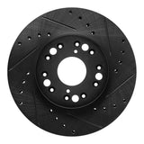 R1 Concepts 91-92 Lexus LS400 Front Right Drilled & Slotted Black Brake Rotor by R1 Concepts RNC-633-75002R