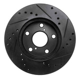 R1 Concepts 92-98 Lexus SC300 Front Left Drilled & Slotted Black Brake Rotor by R1 Concepts RNC-633-75003L