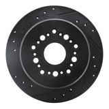 R1 Concepts 92-98 Lexus SC300 Rear Left Drilled & Slotted Black Brake Rotor by R1 Concepts RNC-633-75004L