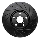 R1 Concepts 92-10 Lexus IS300 Front Left Drilled & Slotted Black Brake Rotor by R1 Concepts RNC-633-75005L