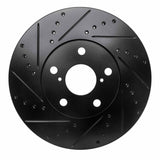 R1 Concepts 92-10 Lexus IS300 Front Left Drilled & Slotted Black Brake Rotor by R1 Concepts RNC-633-75005L
