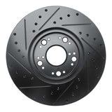 R1 Concepts 92-10 Lexus LS400 Front Right Drilled & Slotted Black Brake Rotor by R1 Concepts RNC-633-75005R