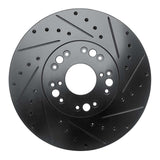 R1 Concepts 92-10 Lexus LS400 Front Right Drilled & Slotted Black Brake Rotor by R1 Concepts RNC-633-75005R