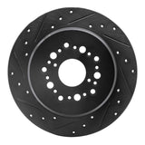 R1 Concepts 92-00 Lexus LS400 Rear Left Drilled & Slotted Black Brake Rotor by R1 Concepts RNC-633-75006L