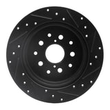 R1 Concepts 98-10 Lexus GS430 Rear Left Drilled & Slotted Black Brake Rotor by R1 Concepts RNC-633-75007L